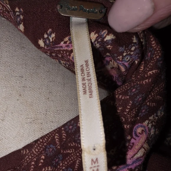 Free People "Girl Talk" Printed Tunic Top Size M - Picture 2 of 6